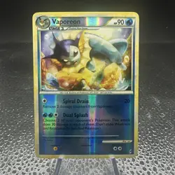 Pokemon TCG Vaporeon 52/95 Call of Legends Reverse Holo MP - Image 1