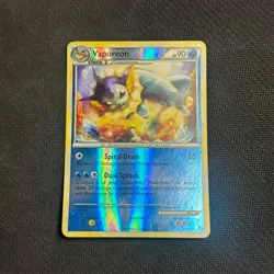 2011 VAPOREON 52/95 - REVERSE HOLO -CALL OF LEGENDS POKEMON MP - Image 1