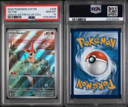 2025 POKEMON SVP EN-SV BLACK STAR PROMO #208 VICTINI PSA 10 GEM MINT - Image 3