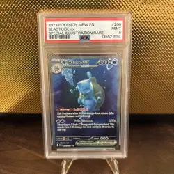2023 POKEMON MEW EN-151 SPECIAL ILLUSTRATION RARE #200 BLASTOISE EX PSA 9 - Image 1