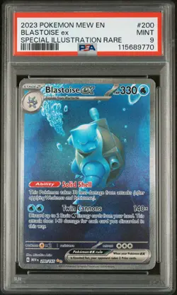 2023 POKEMON MEW EN-151 SPECIAL ILLUSTRATION RARE #200 BLASTOISE EX PSA 9 - Image 1