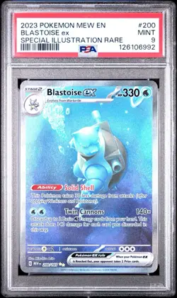 2023 POKEMON MEW EN-151 SPECIAL ILLUSTRATION RARE #200 BLASTOISE EX PSA 9 - Image 1