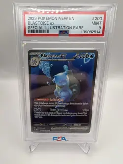 2023 POKEMON MEW EN-151 #200 BLASTOISE EX SPECIAL ILLUSTRATION RARE PSA 9 - Image 1
