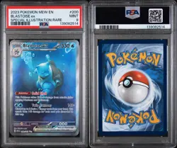 2023 POKEMON MEW EN-151 #200 BLASTOISE EX SPECIAL ILLUSTRATION RARE PSA 9 - Image 5