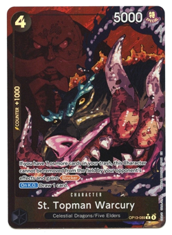 ONE PIECE ST. TOPMAN WARCURY OP13-089 R ALT ART CARRYING ON HIS WILL ENGLISH - Image 1