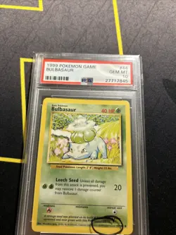 PSA 10 Bulbasaur 44/102 1999-2000 4th Print -Graded Pokemon Card- Base Set - Image 4