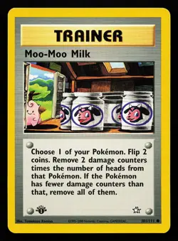 Moo-Moo Milk 101/111 1st Edition Neo Genesis Pokemon Card - Image 1