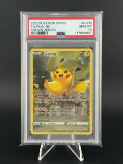 Pokemon Pikachu TCG Crown Zenith Galarian Gallery Card GG30/GG70 PSA 10 - Image 1
