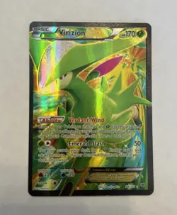 Pokemon TCG Virizion-EX Plasma Blast Holo Card 96/101 Full Art Ultra Rare - Image 1