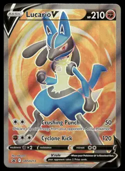 Pokemon Cards Lucario V SWSH213 SWSH Black Star Promo NM - Image 1
