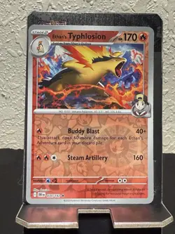Pokemon TCG Ethan's Typhlosion Destined Rivals Reverse Holo Card 034/182 - Image 1