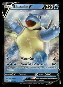 Pokemon Cards Blastoise V SWSH101 SWSH Black Star Promo NM - Image 1