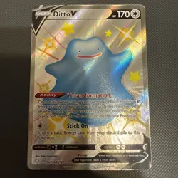 Pokemon TCG Ditto v Shining Fates Shiny Vault Holo Rare Card SV118/SV122 - Image 1