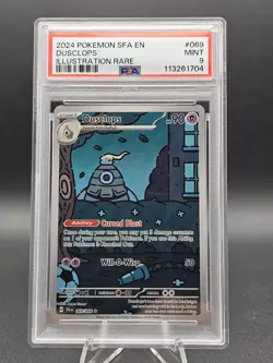 Dusclops 069/064 Shrouded Fable Pokemon Card Illustration Rare PSA Mint 9 - Image 1