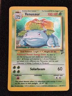 Pokemon TCG Base Set 2 Venusaur Holo Rare Card 18/130 Light Play - Image 1