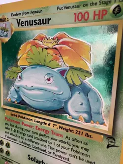 Pokemon TCG Base Set 2 Venusaur Holo Rare Card 18/130 Light Play - Image 3