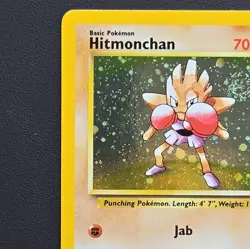 Pokemon TCG Hitmonchan Base Set 2 Holo Unlimited Rare Card 8/130 Swirl! - Image 5