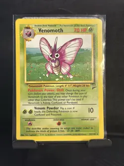Pokemon TCG Venomoth Base Set 2 Regular Card 031/130 LP - Image 1