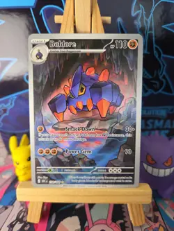 Boldore 128/086 IR Illustration Rare Pokemon TCG White Flare English Card - Image 1