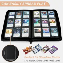 Trading Card Binder 9 Pocket, 432 Side-Loading TCG Card Binder Album Folder Boo - Image 3