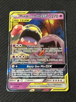 The Pokemon Company Muk & Alolan Muk GX 61/214 Unbroken Bonds Holo TAG TEAM - Image 1
