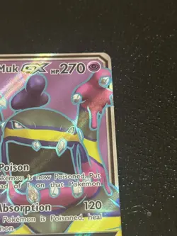 tag team Muk & Alolan Muk GX (Full Art) 196/214 Sm-Unbroken Bonds Holo Pokemon - Image 3