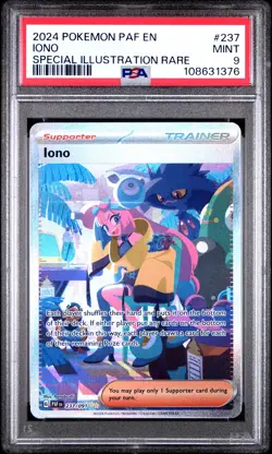 PSA 9 IONO 237/091 SPECIAL ILLUSTRATION RARE PAF EN-PALDEAN FATES POKEMON - Image 1