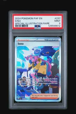 2024 POKEMON PAF EN PALDEAN FATES SPECIAL ILLUSTRATION RARE #237 IONO PSA 9 - Image 1