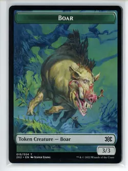 BOAR // TREASURE DOUBLE-SIDED TOKEN Double Masters 2022 #15//22 2X2(NM+)(MTG) - Image 1