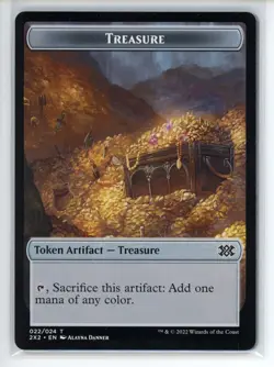 BOAR // TREASURE DOUBLE-SIDED TOKEN Double Masters 2022 #15//22 2X2(NM+)(MTG) - Image 2