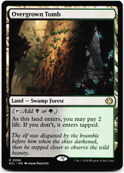 Overgrown Tomb [Lorwyn Eclipsed] Magic MTG ECL 0266 - Shock Land 💀🌳 - Image 3
