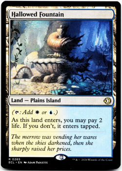 Hallowed Fountain [Lorwyn Eclipsed] Magic MTG ECL 0265 - Shock Land ⚪💧 - Image 3