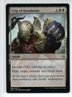 GRIP OF DESOLATION Battle for Zendikar #94 BFZ(NM)(MTG) - Image 1