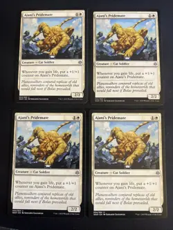 4x Ajani's Pridemate (004) War of the Spark LP MTG Magic x4 Playset MKE - Image 1