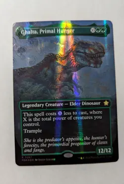 1x Ghalta Primal Hunger Mana Foil FDN Foundations NM - MTG Magic EDH x1 - Image 1
