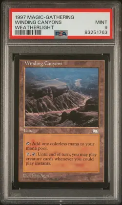 Winding Canyons - Weatherlight - MTG - Mint - PSA 9. POP 18. - Image 1