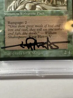 Wolverine Pack Legends MTG Autographed Artist Proof PSA 10 Gem Mint PSA Auto 8 - Image 3