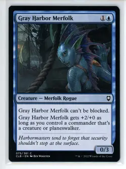 GRAY HARBOR MERFOLK Battle for Baldur's Gate #75 CLB(NM+)(MTG) - Image 1