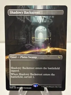 Shadowy Backstreet (Borderless) 330 R Murders at Karlov Manor NM MTG - Image 1