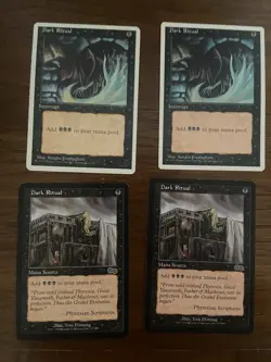 Mtg Dark Ritual x4 Playset HP/LP Mixed Set - Image 1