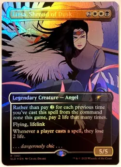 MTG Liesa, Shroud of Dusk (Rainbow Foil) Secret Lair Slay the Day 1961 NM EDH - Image 1