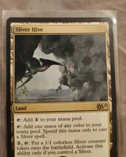 Sliver Hive Magic 2015 M15 Regular Rare MTG Land - Image 1