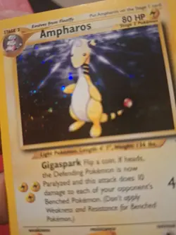 Pokemon TCG Ampharos Neo Genesis 1/111 Holo Unlimited Holo Rare - Image 5