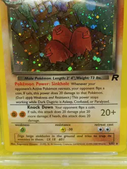 Pokemon Team Rocket Set 2000 Holo Dark Dugtrio 6/82 Ace Graded 8 NM-MT - Image 3