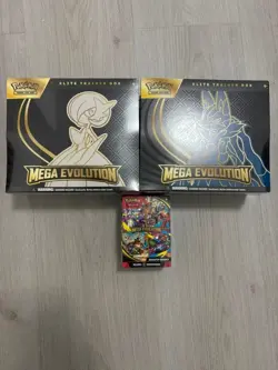 Pokemon TCG: Mega Evolution Lucario ETB + Gardevoir ETB + Mega Evolution Booster - Image 2