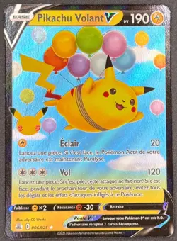 CARTE POKEMON PIKACHU VOLANT V 006/025 🇫🇷 FR 🇫🇷 CELEBRATIONS 25 ANS - Image 1