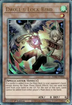 Droll & Lock Bird (Alt Art) - Ultimate Rare 1st Edition RA02-EN006 - NM - YuGiOh - Image 1