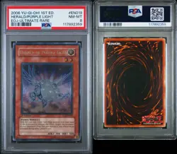 2006 YU-GI-OH! 1st. ED #EN019 Herald/Purple Light EOJ - Ultimate Rare PSA 8 - Image 3