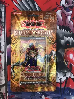 Yugioh ORIGINAL Unlimited Pharaonic Guardian Blister Booster Pack FACTORY SEALED - Image 1
