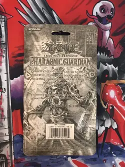 Yugioh ORIGINAL Unlimited Pharaonic Guardian Blister Booster Pack FACTORY SEALED - Image 2